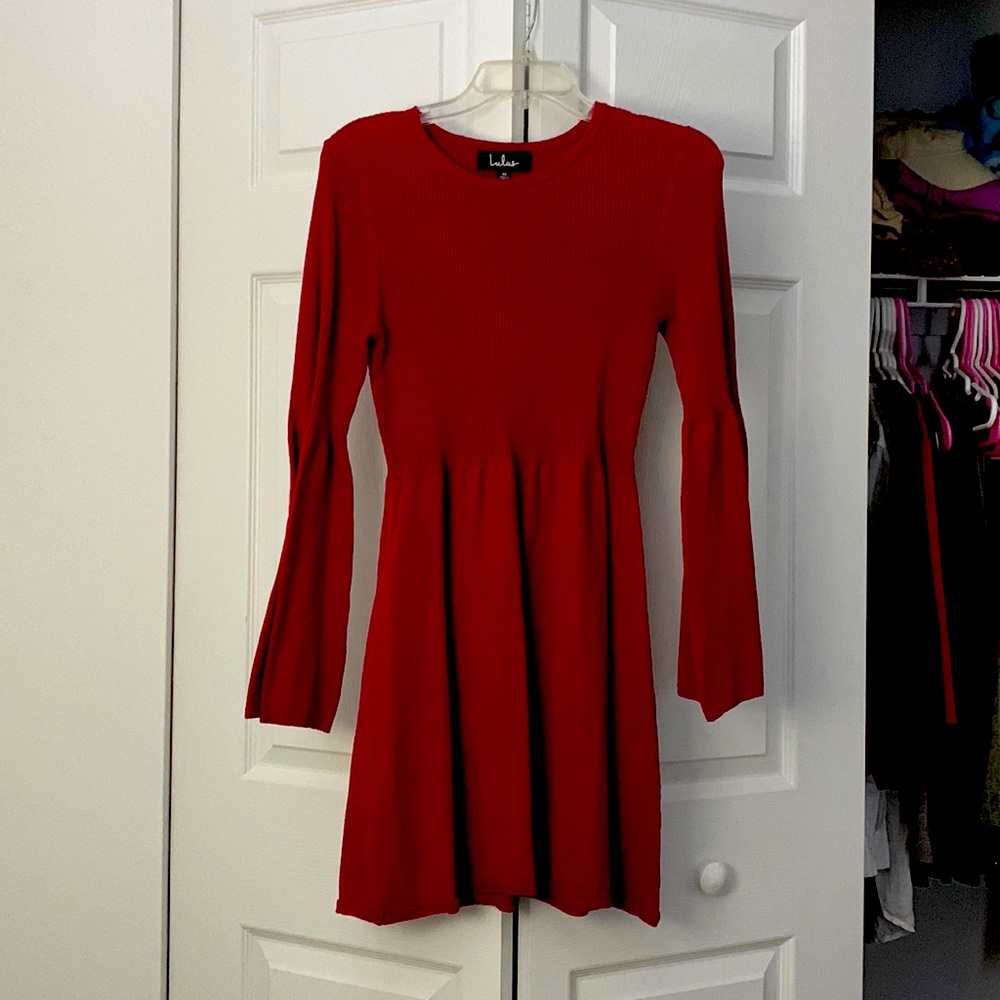 Lulu’s Wine Red Sweater Dress